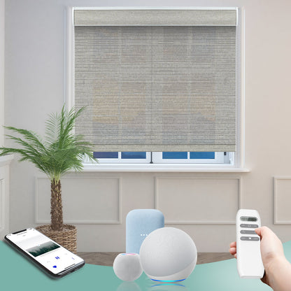 BlindsMagic Smart Motorized Roller Shades 70% Blackout PVC Free Camden