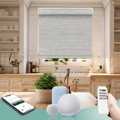 BlindsMagic Smart Motorized Roller Shades 100% Blackout Camden