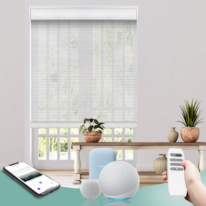 BlindsMagic Smart Motorized Roller Shades 5% Blackout Chiffon