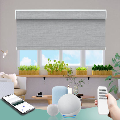 BlindsMagic Smart Motorized Roller Shades 100% Blackout Horizon - BlindsMagic