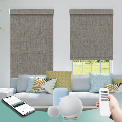 BlindsMagic Smart Motorized Roller Shades 100% Blackout Torrance - BlindsMagic