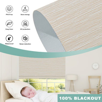 BlindsMagic Smart Motorized Roller Shades 100% Blackout Breeze - BlindsMagic