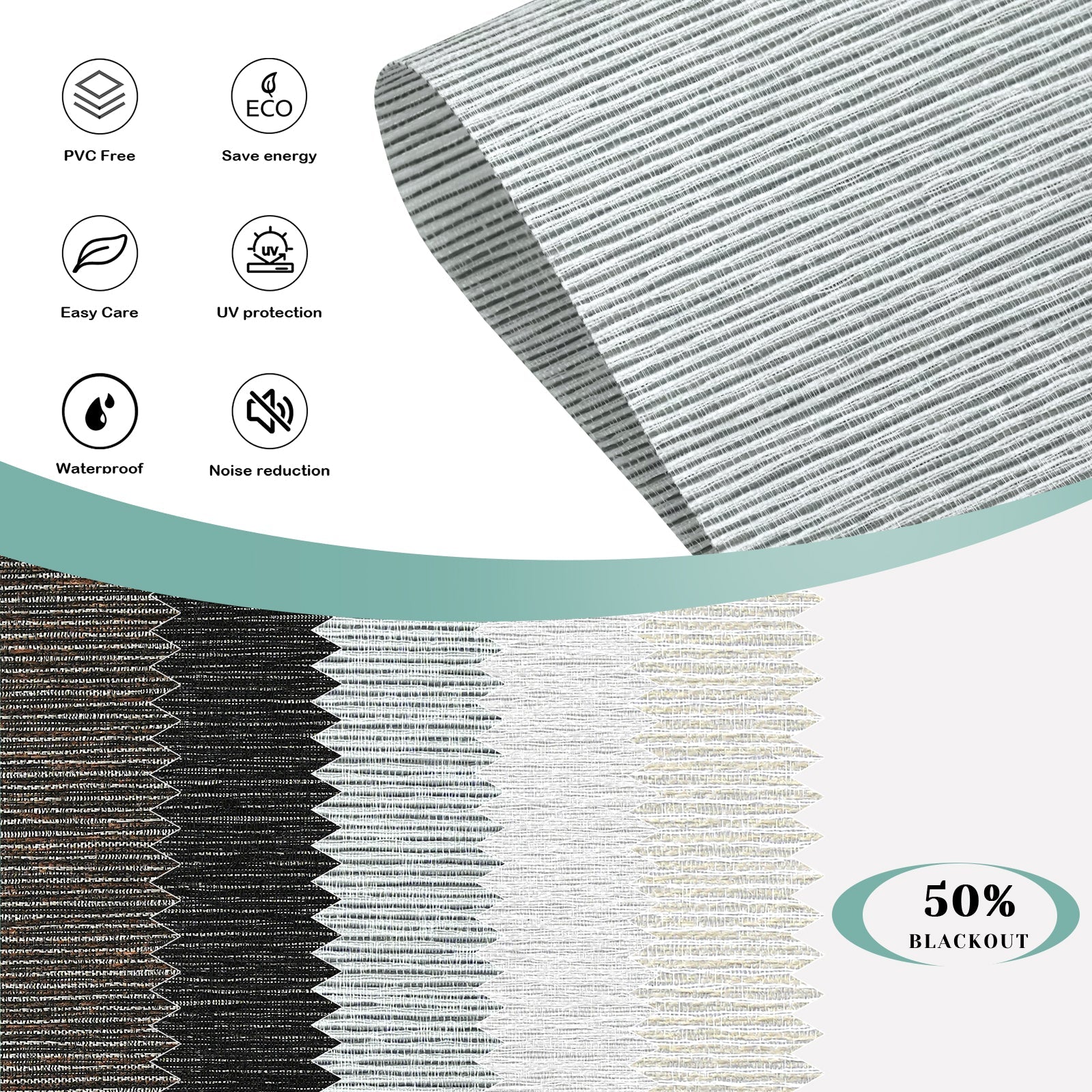 BlindsMagic Smart Motorized Roller Shades 50% Blackout Klamath