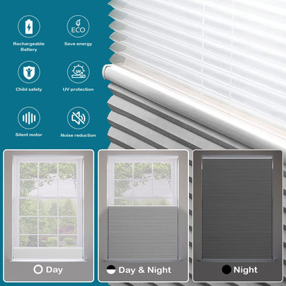 BlindsMagic Day and Night Motorized Cellular Shades - BlindsMagic