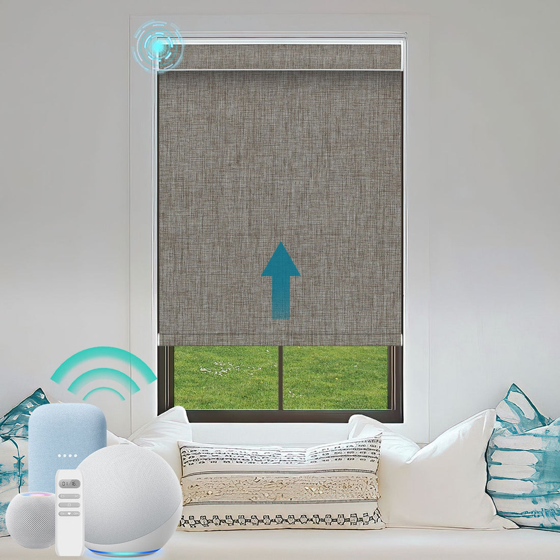 BlindsMagic Smart Motorized Roller Shades 100% Blackout Torrance - BlindsMagic